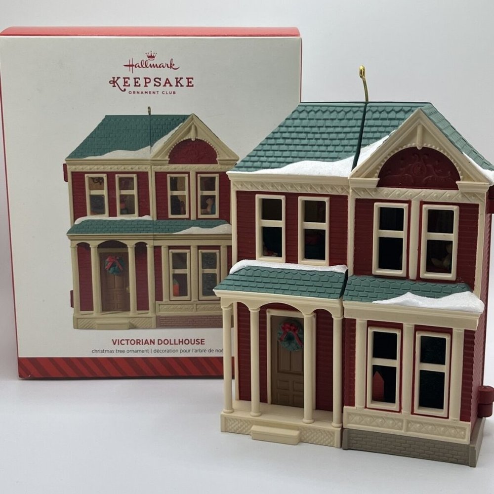 NEW 2014 Hallmark Club Member Exclusion Victorian Dollhouse Nostalgic Houses